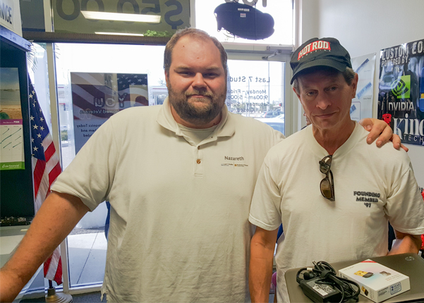 Naz Morris of Bradenton PC Repair donating a computer to a veteran for free. | Bradenton PC Repair